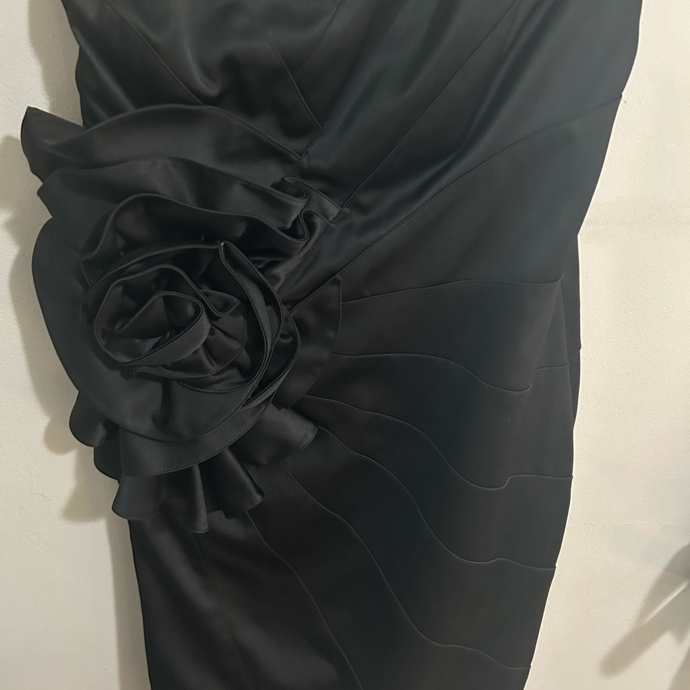 White House Black Market Black Asymmetrical Sheath Dress